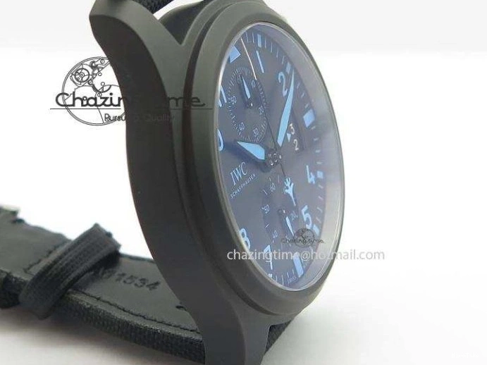 MIROTIME 0706 Pilot Chrono IW388003 Real Ceramic V6F 1:1 Best Edition On Black Nylon Strap A StreetReady 7284